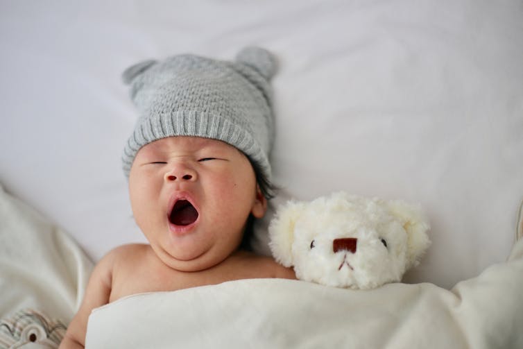 A yawning baby